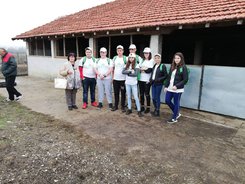 Ученици от гр. Луковит посетиха животновъдно  стопанство в с. Дерманци 
